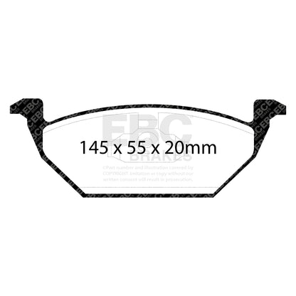 EBC Brakes Greenstuff 6000 Series Truck and SUV Brake Pad Set (DP6992)