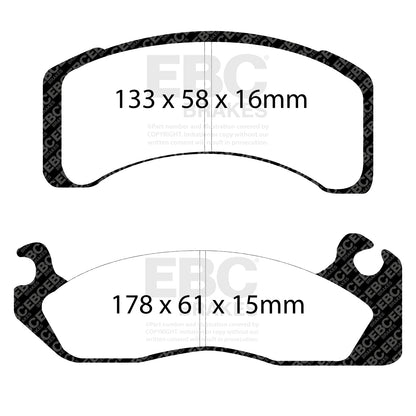 EBC Brakes Greenstuff 6000 Series Truck and SUV Brake Pad Set (DP6992)