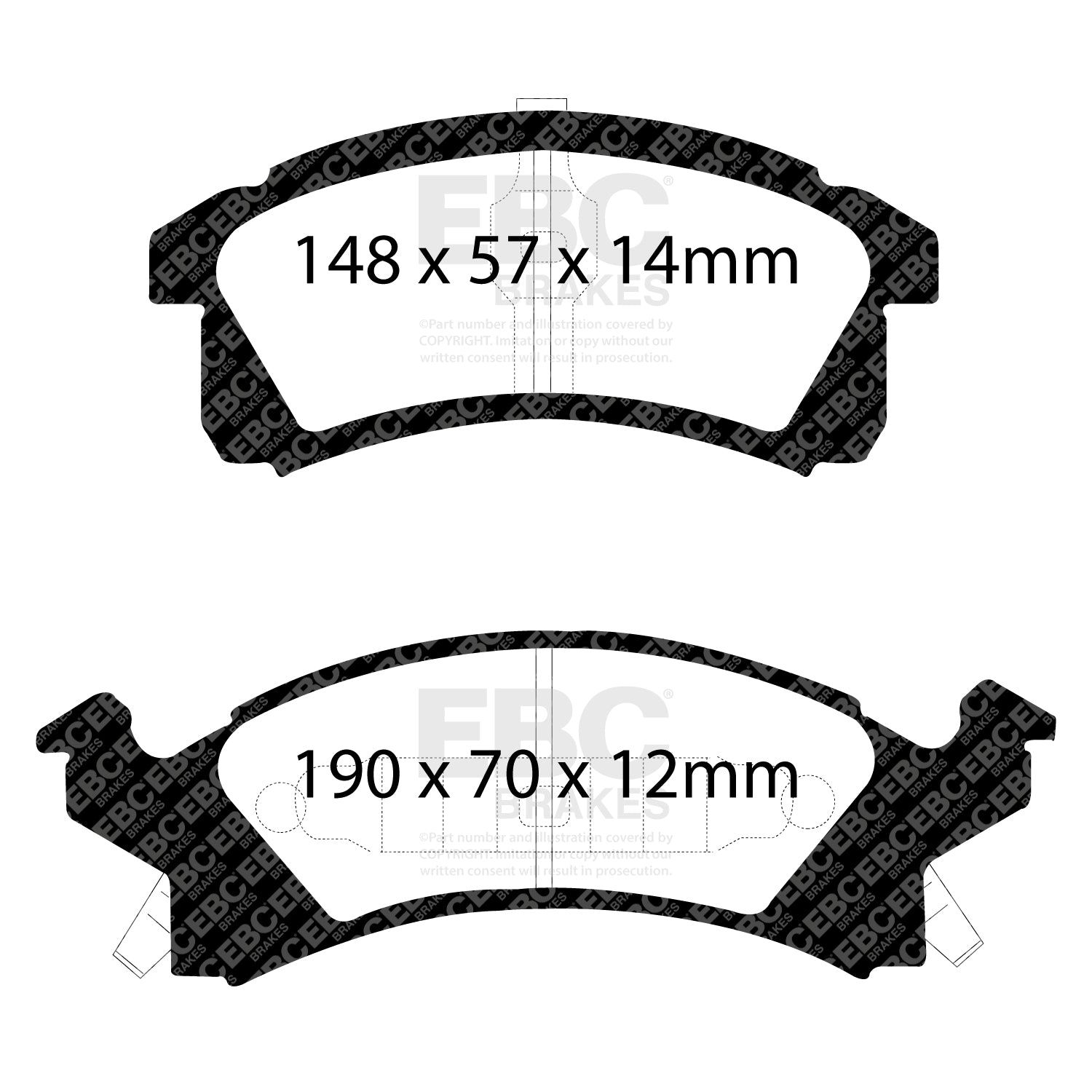 EBC Brakes Greenstuff 6000 Series Truck and SUV Brake Pad Set (DP6992)