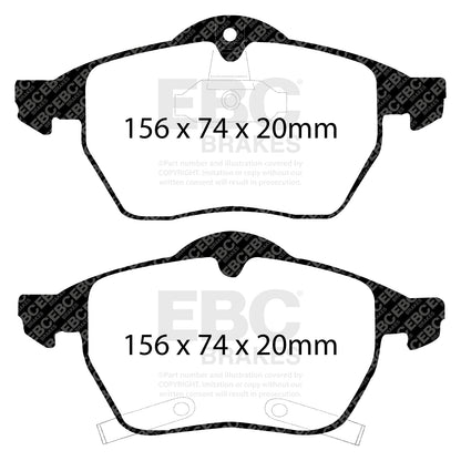 EBC Brakes Greenstuff 6000 Series Truck and SUV Brake Pad Set (DP6992)