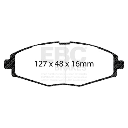 EBC Brakes Greenstuff 6000 Series Truck and SUV Brake Pad Set (DP6992)