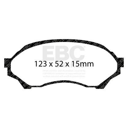 EBC Brakes Greenstuff 6000 Series Truck and SUV Brake Pad Set (DP6992)