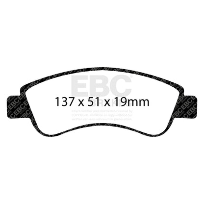 EBC Brakes Greenstuff 6000 Series Truck and SUV Brake Pad Set (DP6992)