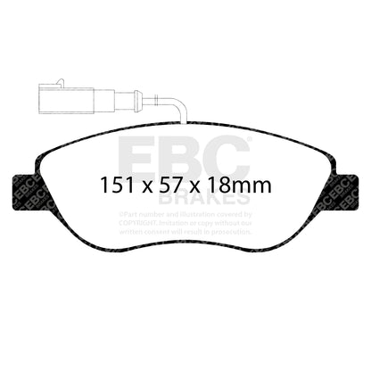 EBC Brakes Greenstuff 6000 Series Truck and SUV Brake Pad Set (DP6992)