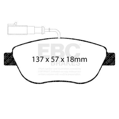 EBC Brakes Greenstuff 6000 Series Truck and SUV Brake Pad Set (DP6992)