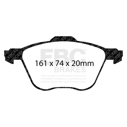 EBC Brakes Greenstuff 6000 Series Truck and SUV Brake Pad Set (DP6992)