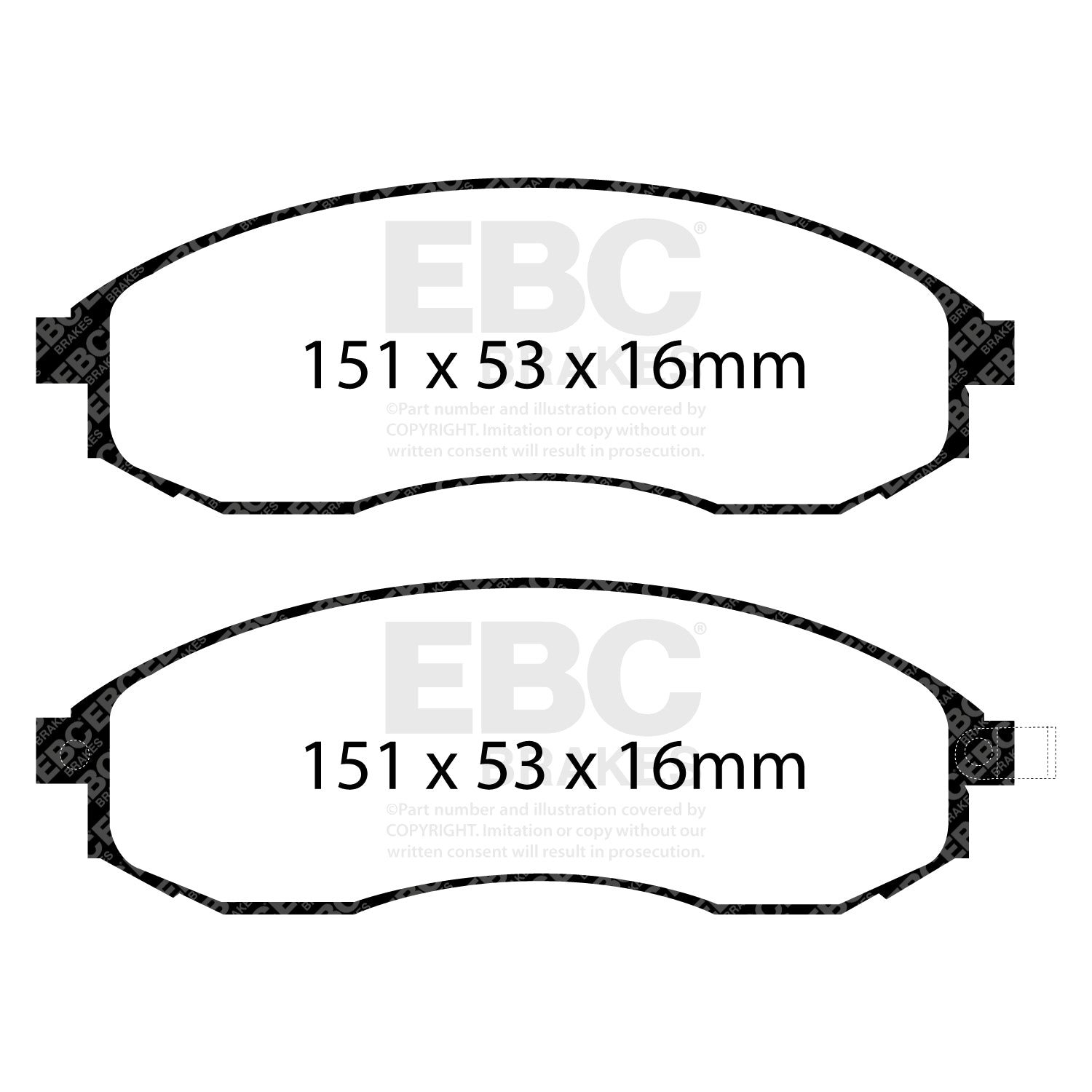 EBC Brakes Greenstuff 6000 Series Truck and SUV Brake Pad Set (DP6992)