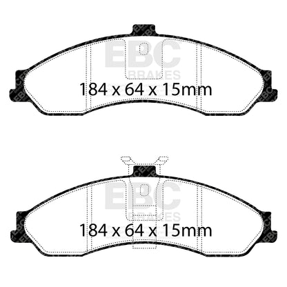 EBC Brakes Greenstuff 6000 Series Truck and SUV Brake Pad Set (DP6992)