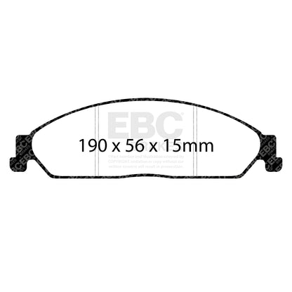 EBC Brakes Greenstuff 6000 Series Truck and SUV Brake Pad Set (DP6992)