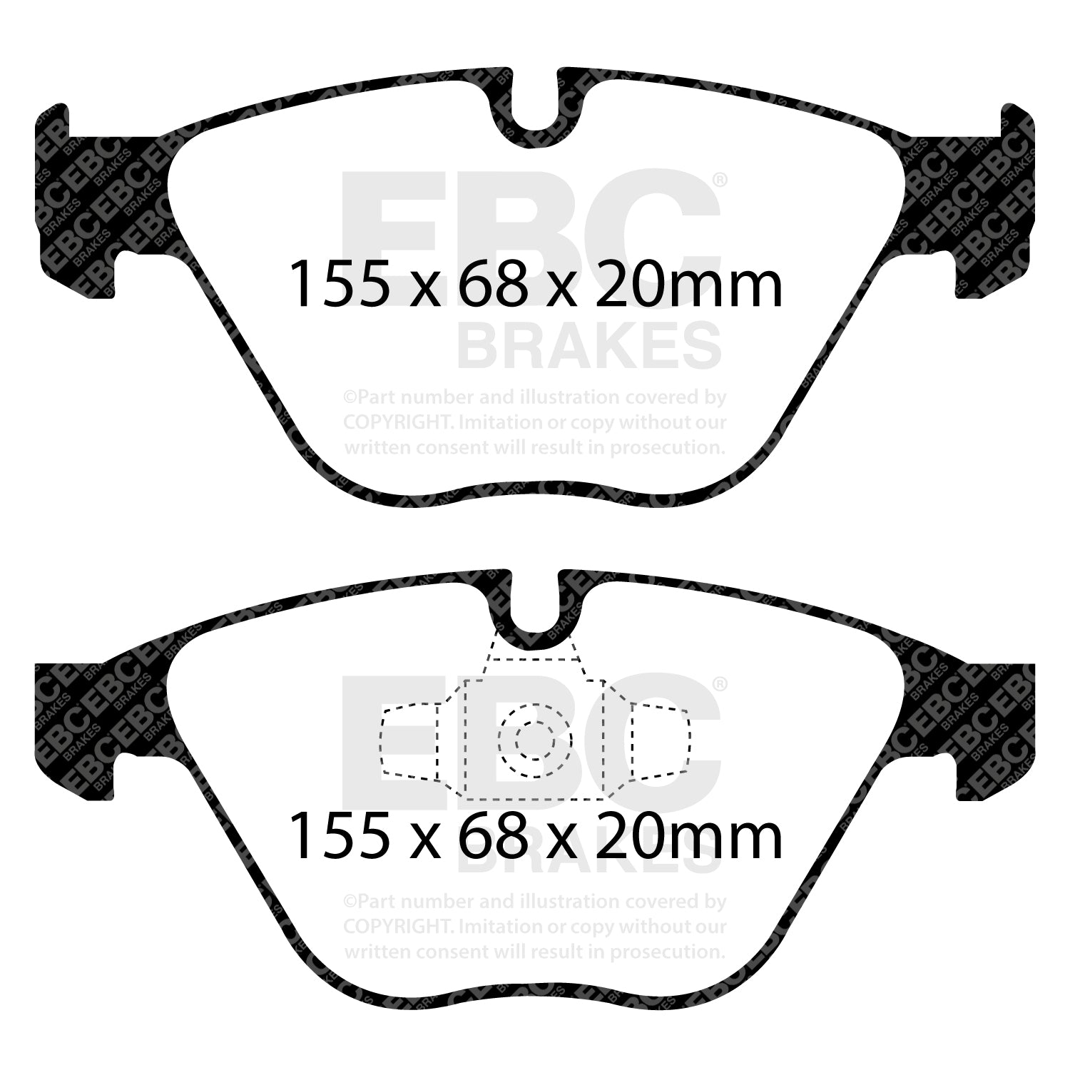 EBC Brakes Greenstuff 6000 Series Truck and SUV Brake Pad Set (DP6992)