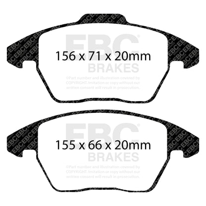 EBC Brakes Greenstuff 6000 Series Truck and SUV Brake Pad Set (DP6992)