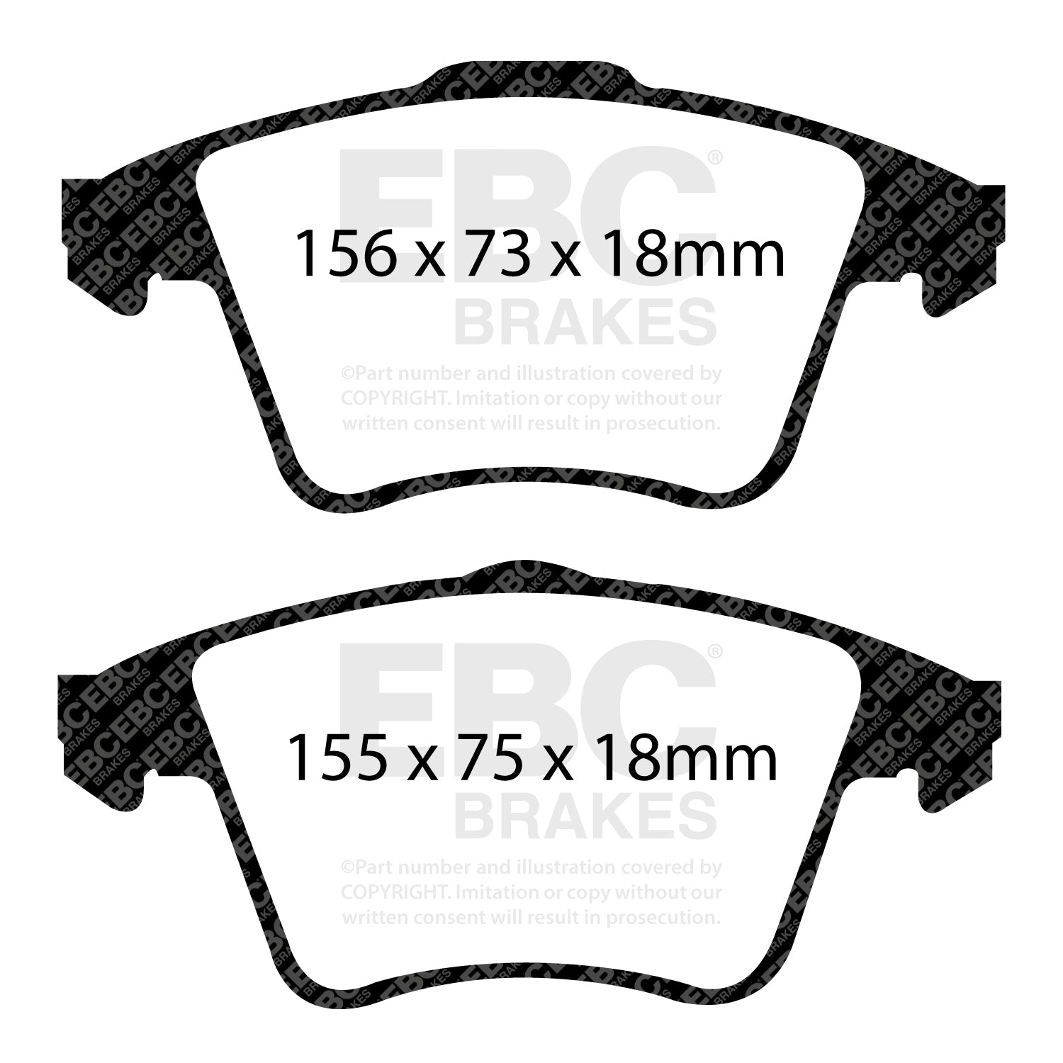 EBC Brakes Greenstuff 6000 Series Truck and SUV Brake Pad Set (DP6992)
