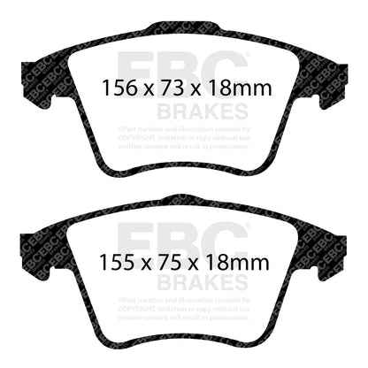 EBC Brakes Greenstuff 6000 Series Truck and SUV Brake Pad Set (DP6992)