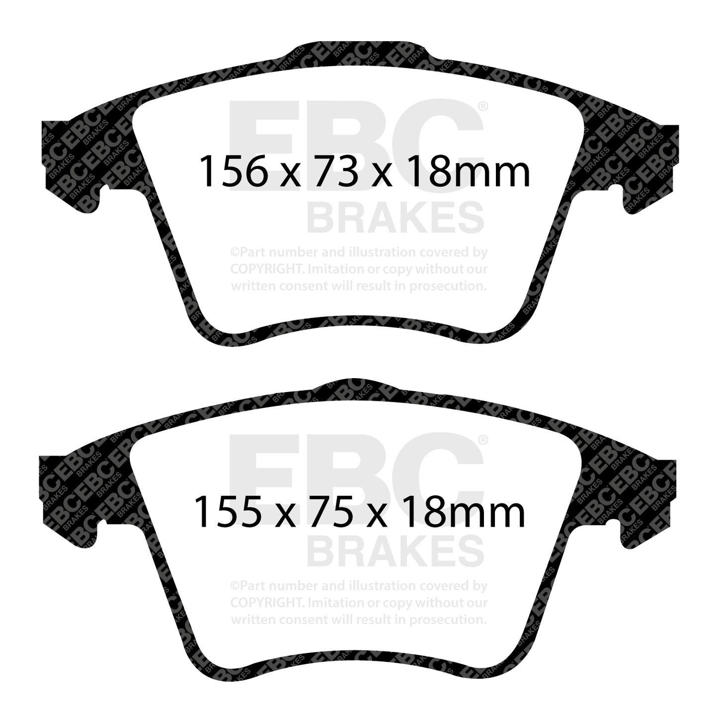 EBC Brakes Greenstuff 6000 Series Truck and SUV Brake Pad Set (DP6992)