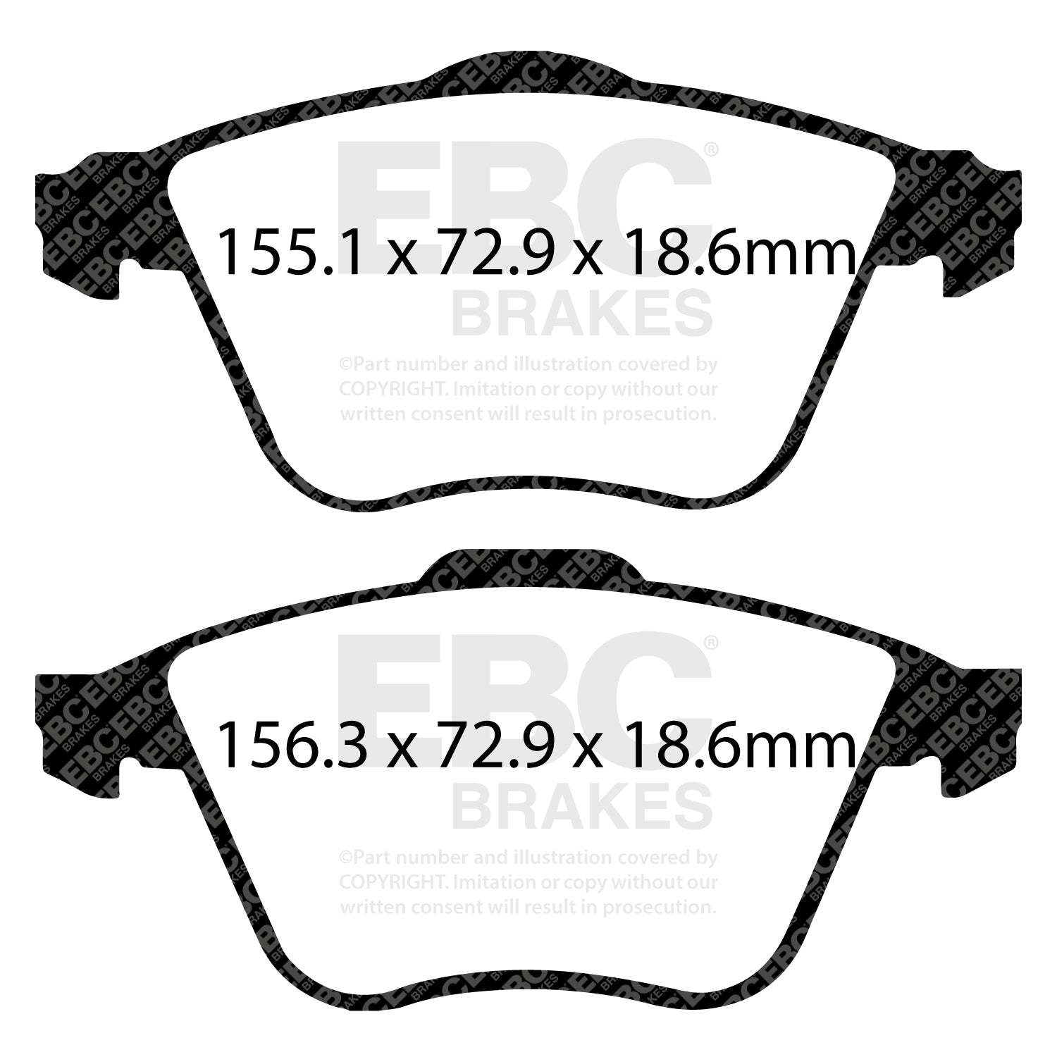EBC Brakes Greenstuff 6000 Series Truck and SUV Brake Pad Set (DP6992)