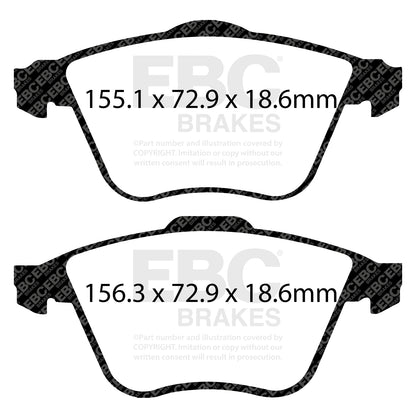 EBC Brakes Greenstuff 6000 Series Truck and SUV Brake Pad Set (DP6992)