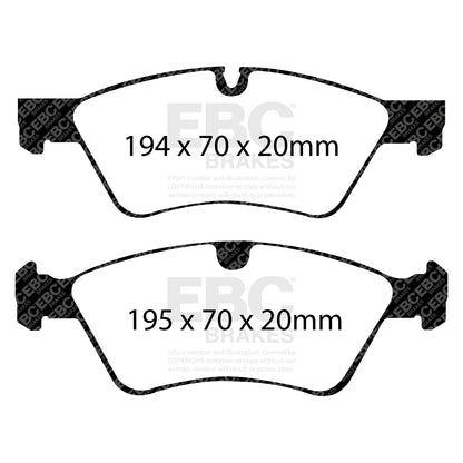 EBC Brakes Greenstuff 6000 Series Truck and SUV Brake Pad Set (DP6992)