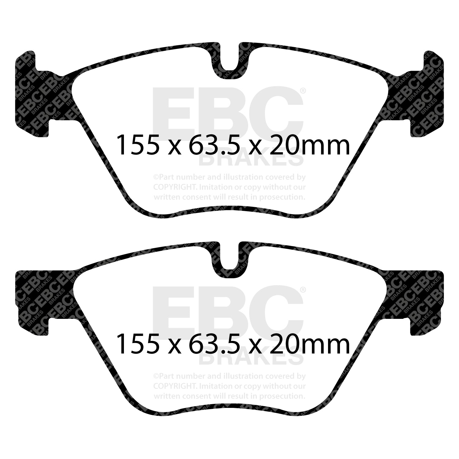 EBC Brakes Greenstuff 6000 Series Truck and SUV Brake Pad Set (DP6992)