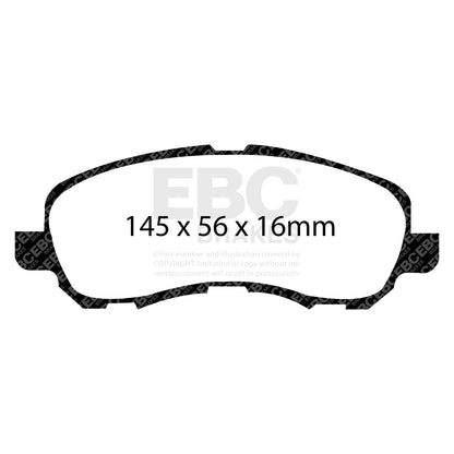 EBC Brakes Greenstuff 6000 Series Truck and SUV Brake Pad Set (DP6992)