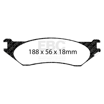 EBC Brakes Greenstuff 6000 Series Truck and SUV Brake Pad Set (DP6992)