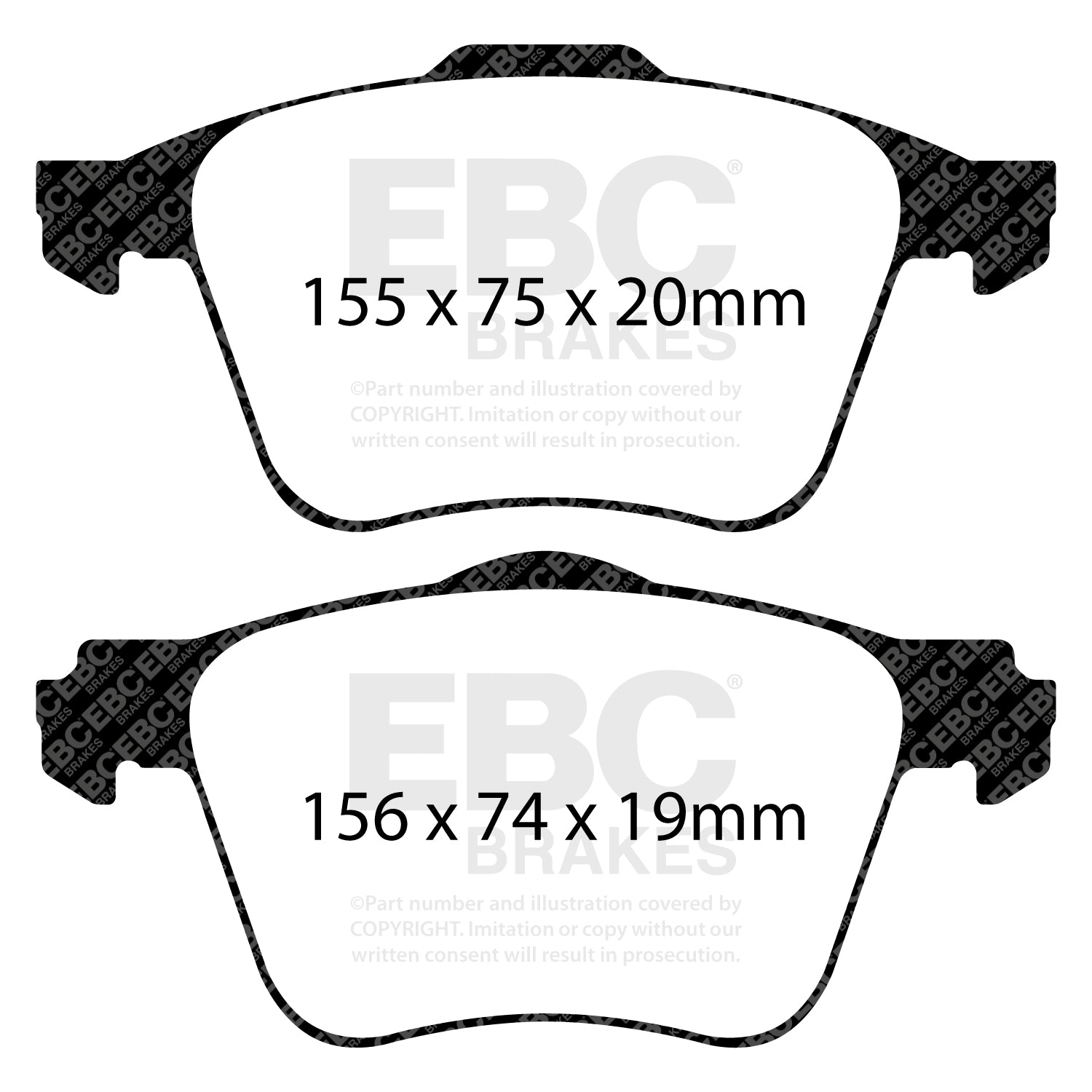 EBC Brakes Greenstuff 6000 Series Truck and SUV Brake Pad Set (DP6992)