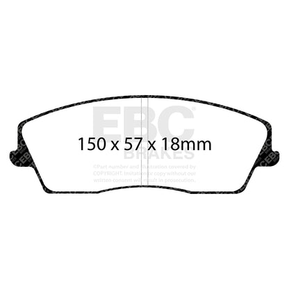 EBC Brakes Greenstuff 6000 Series Truck and SUV Brake Pad Set (DP6992)