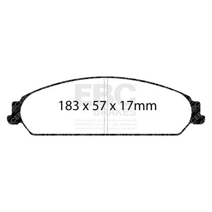 EBC Brakes Greenstuff 6000 Series Truck and SUV Brake Pad Set (DP6992)