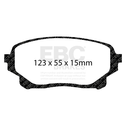 EBC Brakes Greenstuff 6000 Series Truck and SUV Brake Pad Set (DP6992)