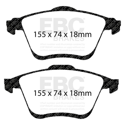 EBC Brakes Greenstuff 6000 Series Truck and SUV Brake Pad Set (DP6992)