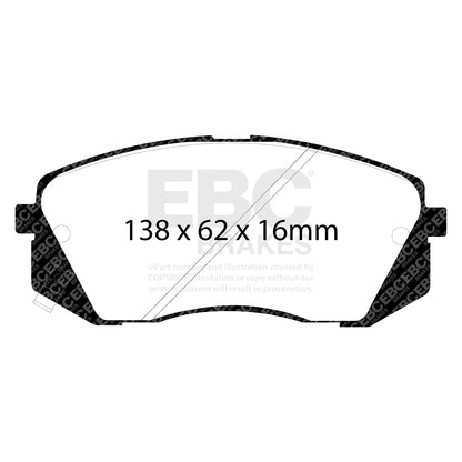 EBC Brakes Greenstuff 6000 Series Truck and SUV Brake Pad Set (DP6992)