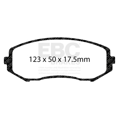 EBC Brakes Greenstuff 6000 Series Truck and SUV Brake Pad Set (DP6992)