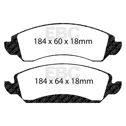 EBC Brakes Greenstuff 6000 Series Truck and SUV Brake Pad Set (DP6992)