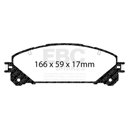 EBC Brakes Greenstuff 6000 Series Truck and SUV Brake Pad Set (DP6992)