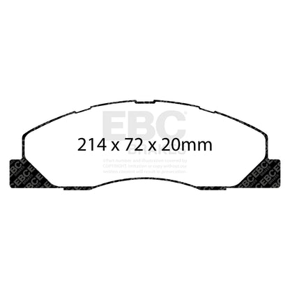 EBC Brakes Greenstuff 6000 Series Truck and SUV Brake Pad Set (DP6992)