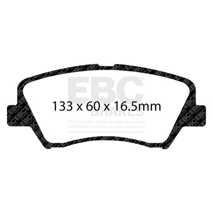 EBC Brakes Greenstuff 6000 Series Truck and SUV Brake Pad Set (DP6992)