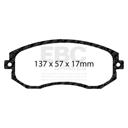 EBC Brakes Greenstuff 6000 Series Truck and SUV Brake Pad Set (DP6992)