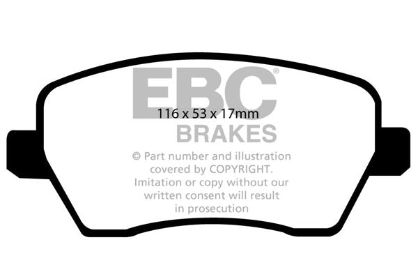 EBC Brakes Greenstuff 6000 Series Truck and SUV Brake Pad Set (DP6992)