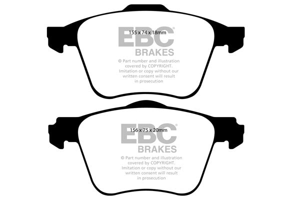 EBC Brakes Greenstuff 6000 Series Truck and SUV Brake Pad Set (DP6992)