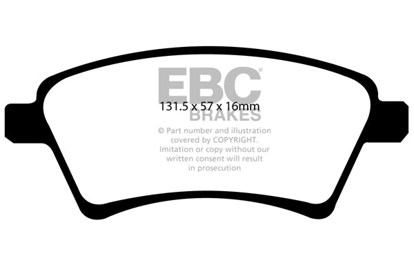 EBC Brakes Greenstuff 6000 Series Truck and SUV Brake Pad Set (DP6992)