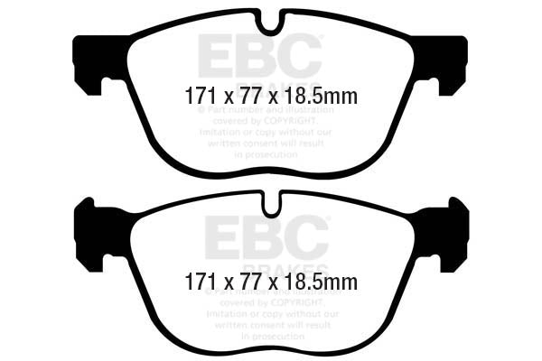 EBC Brakes Greenstuff 6000 Series Truck and SUV Brake Pad Set (DP6992)