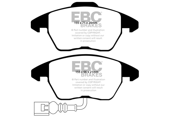 EBC Brakes Greenstuff 6000 Series Truck and SUV Brake Pad Set (DP6992)