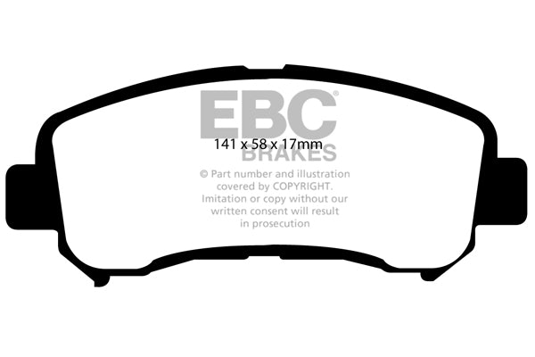 EBC Brakes Greenstuff 6000 Series Truck and SUV Brake Pad Set (DP6992)
