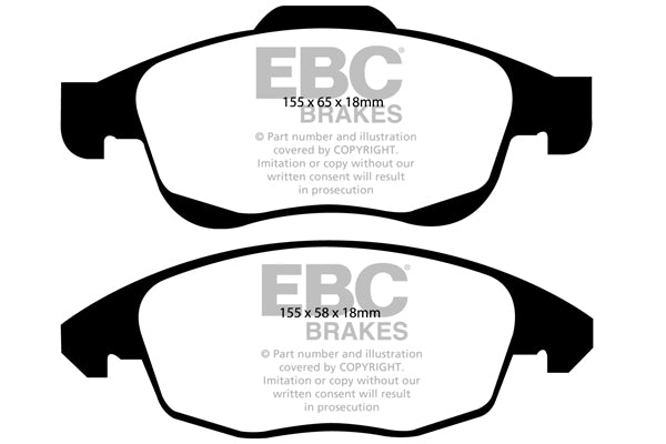 EBC Brakes Greenstuff 6000 Series Truck and SUV Brake Pad Set (DP6992)
