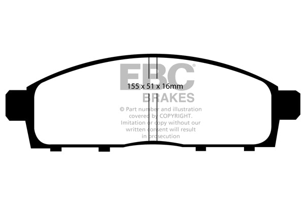 EBC Brakes Greenstuff 6000 Series Truck and SUV Brake Pad Set (DP6992)