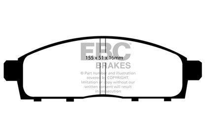 EBC Brakes Greenstuff 6000 Series Truck and SUV Brake Pad Set (DP6992)