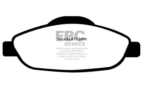 EBC Brakes Greenstuff 6000 Series Truck and SUV Brake Pad Set (DP6992)