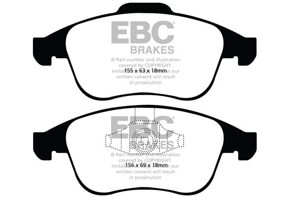 EBC Brakes Greenstuff 6000 Series Truck and SUV Brake Pad Set (DP6992)