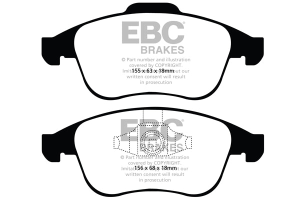 EBC Brakes Greenstuff 6000 Series Truck and SUV Brake Pad Set (DP6992)