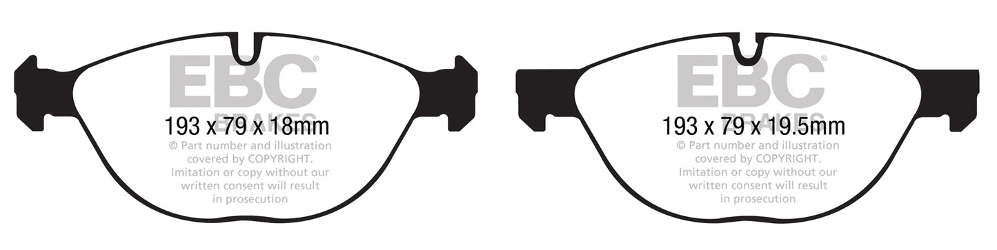 EBC Brakes Greenstuff 6000 Series Truck and SUV Brake Pad Set (DP6992)