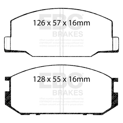 EBC Brakes Greenstuff 6000 Series Truck and SUV Brake Pad Set (DP6992)